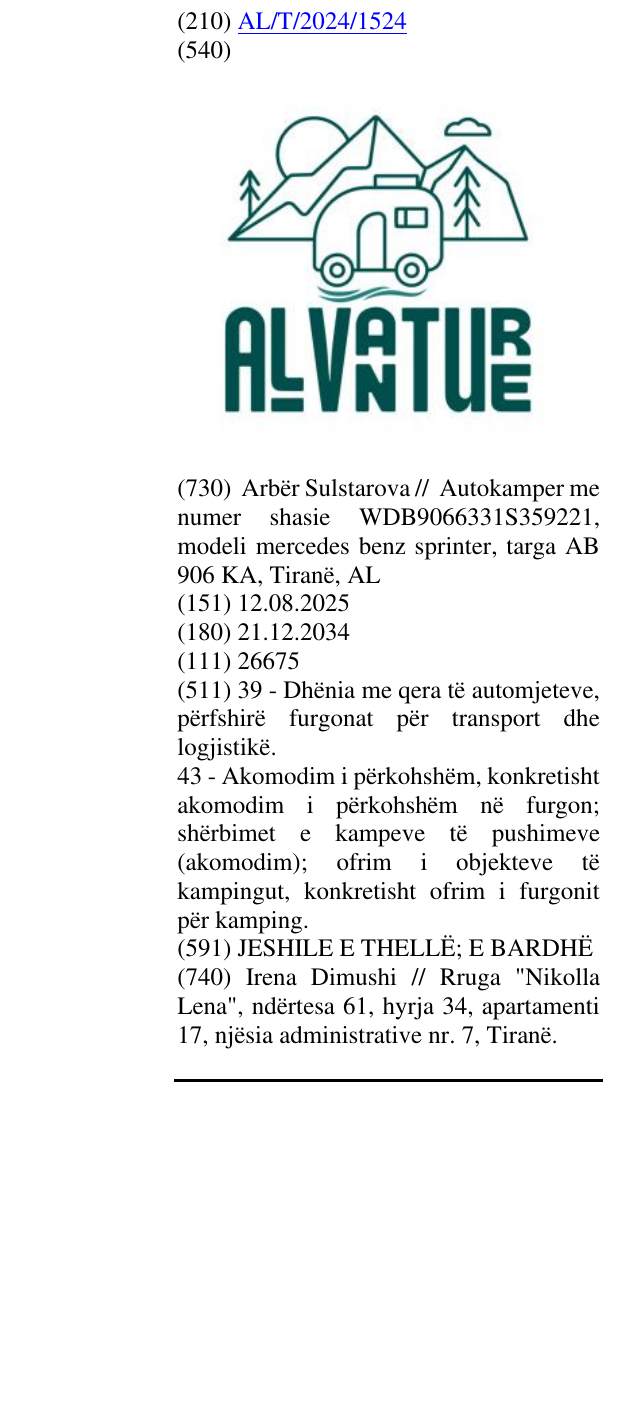 Zëri i markës ALVANTURE në buletin