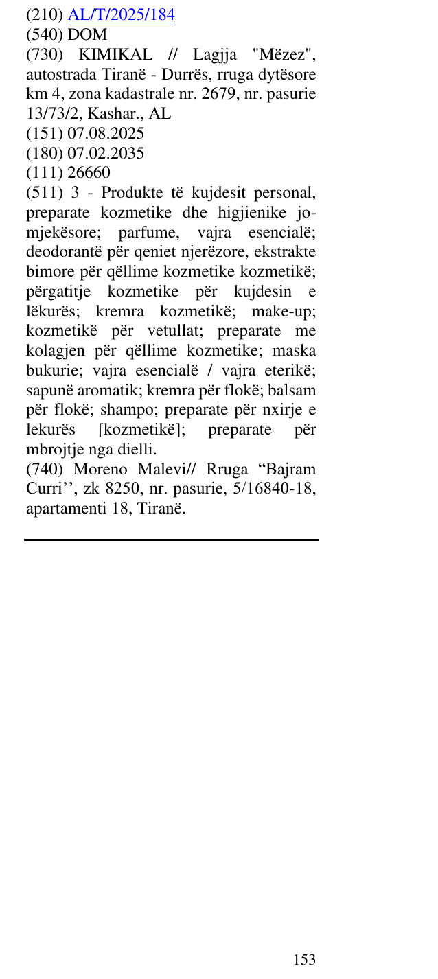 Zëri i markës DOM në buletin