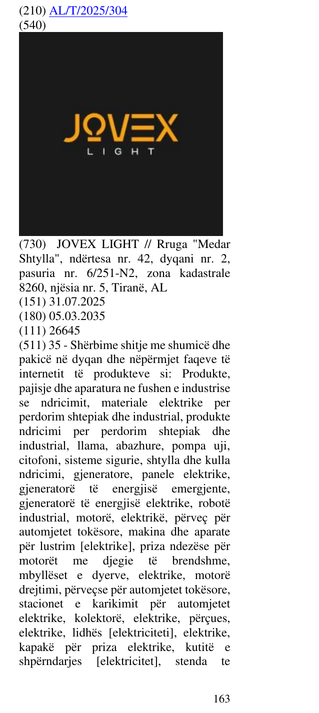 Zëri i markës LIGHT në buletin