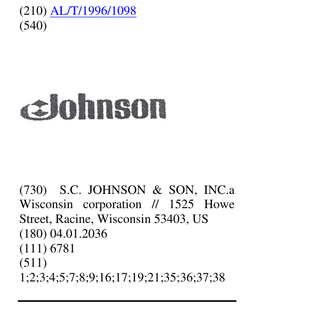 Zëri i markës JOHNSON & DDSymbol në buletin
