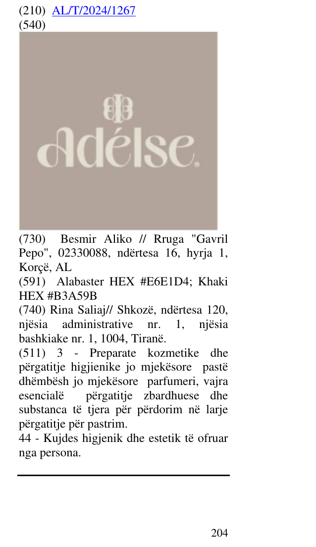 Zëri i markës Adélse në buletin