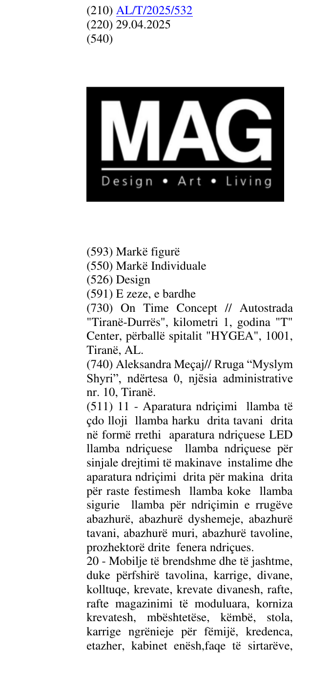 Zëri i markës Design në buletin