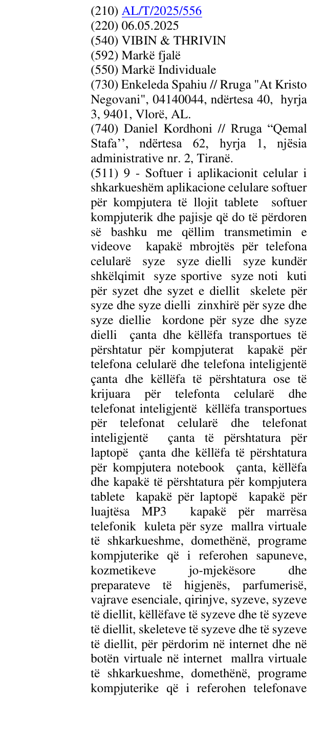 Zëri i markës VIBIN & THRIVIN në buletin