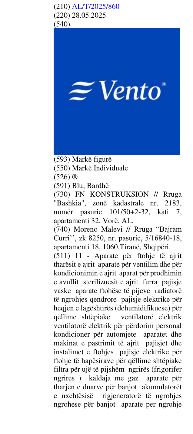 Zëri i markës ® në buletin