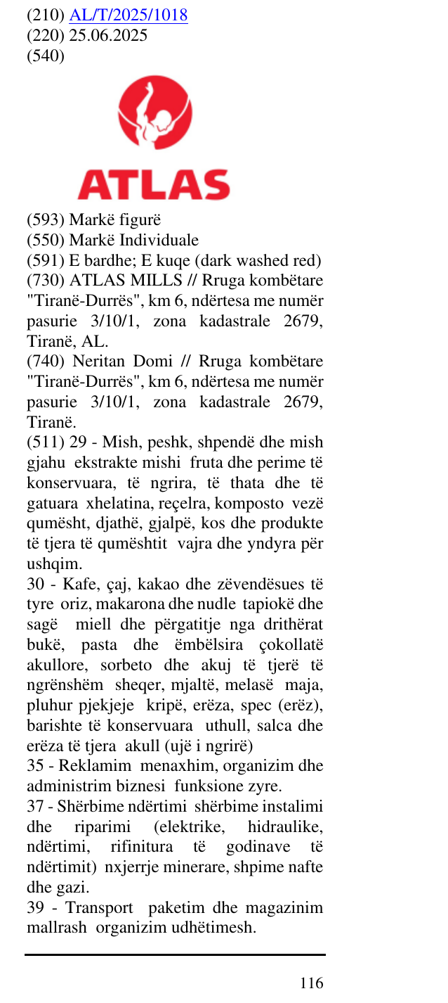Zëri i markës ATLAS në buletin