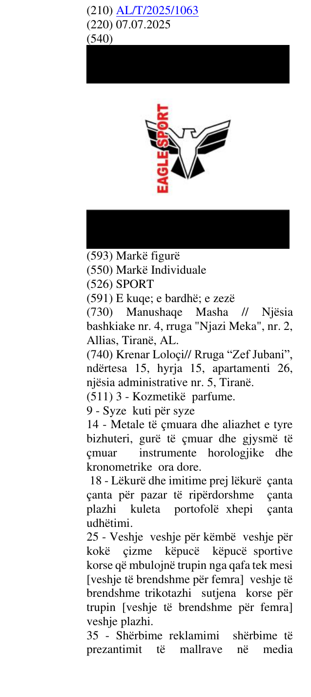 Zëri i markës SPORT në buletin