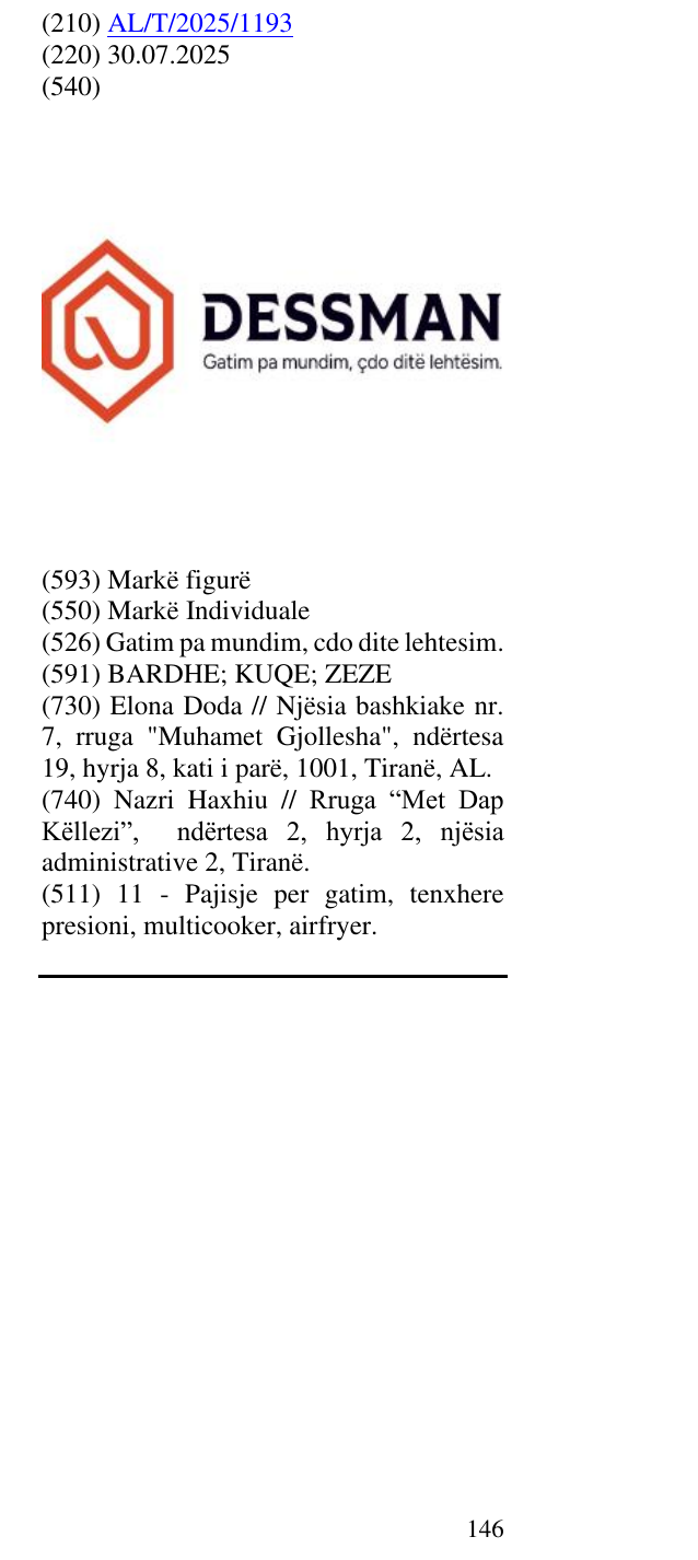 Zëri i markës Gatim pa mundim, cdo dite lehtesim. në buletin