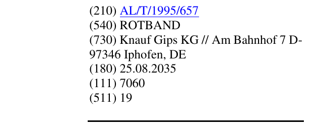 Zëri i markës ROTBAND në buletin