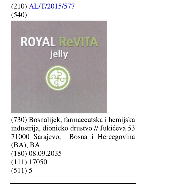 Zëri i markës ROYAL ReVITA Jelly në buletin