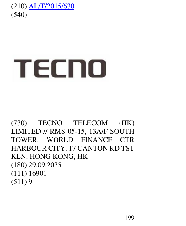 Zëri i markës TECNO në buletin
