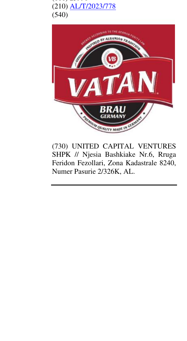 Zëri i markës VATAN në buletin