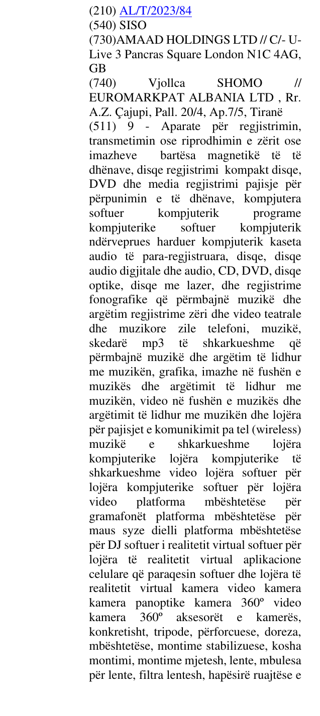 Zëri i markës SISO në buletin
