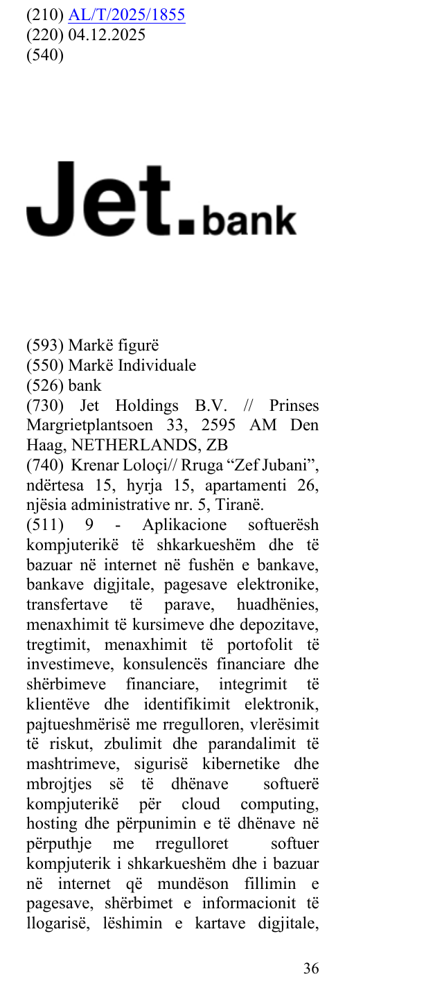 Zëri i markës bank në buletin