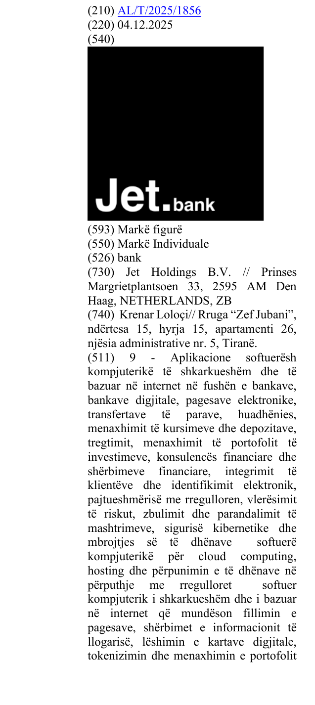 Zëri i markës bank në buletin