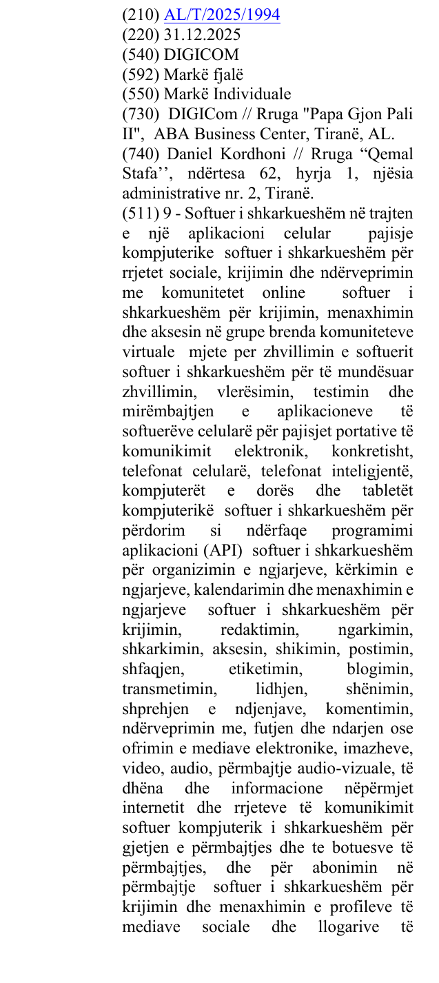 Zëri i markës DIGICOM në buletin