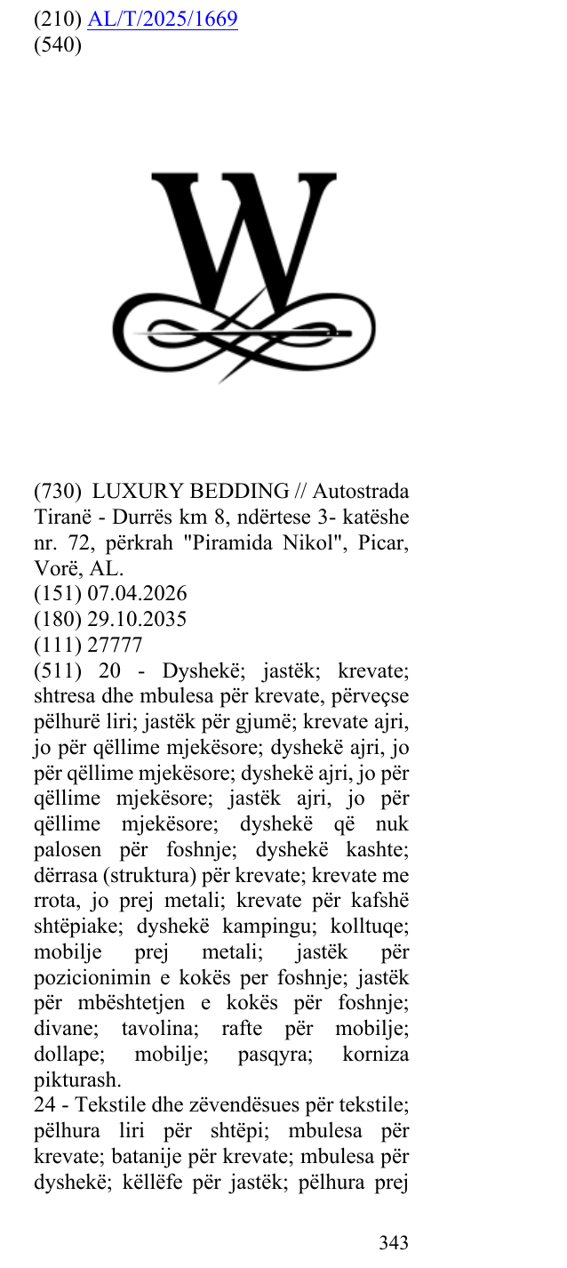 Zëri i markës W në buletin