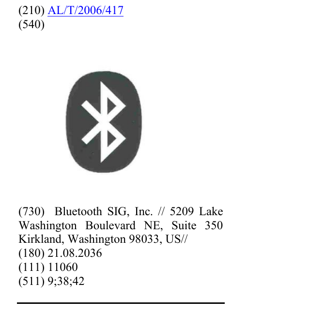 Zëri i markës BLUETOOTH në buletin
