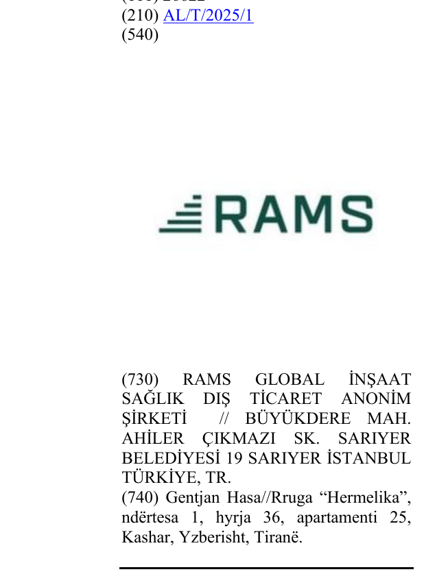 Zëri i markës RAMS në buletin