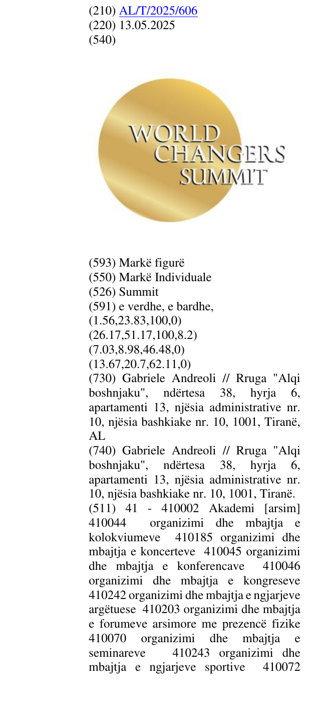 Zëri i markës Summit në buletin