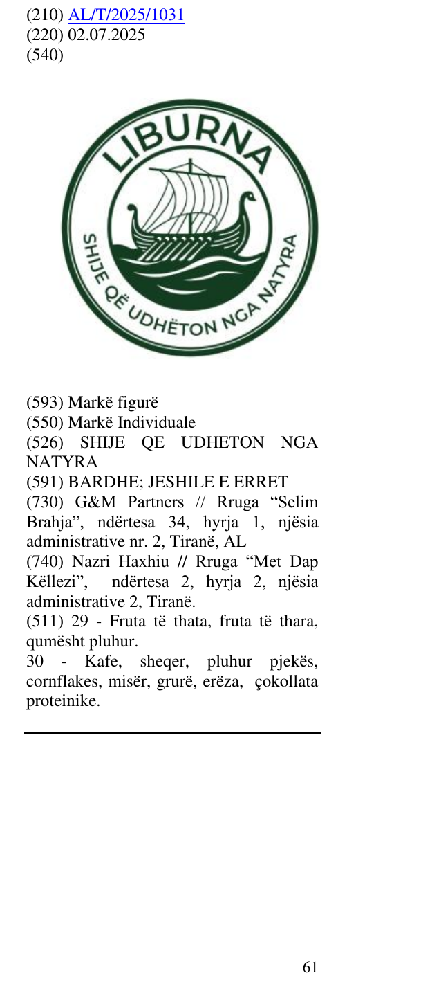 Zëri i markës SHIJE QE UDHETON NGA NATYRA në buletin