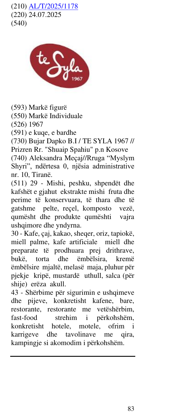Zëri i markës 1967 në buletin