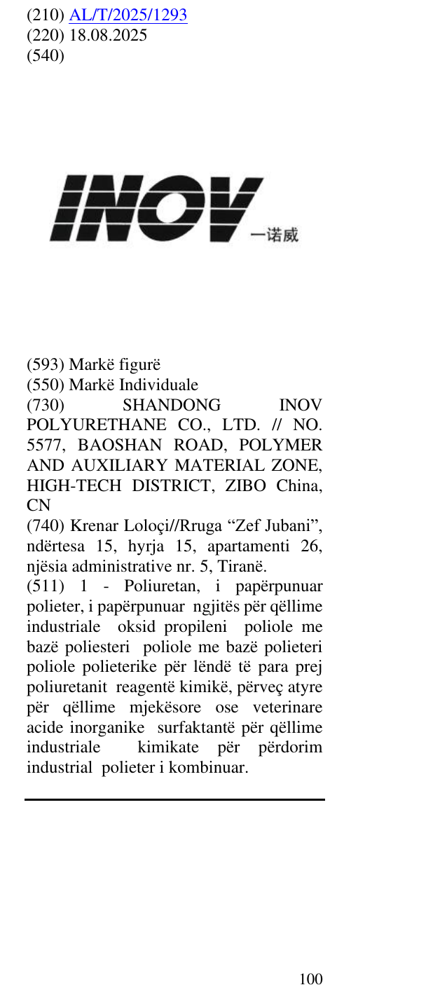 Zëri i markës INOV në buletin