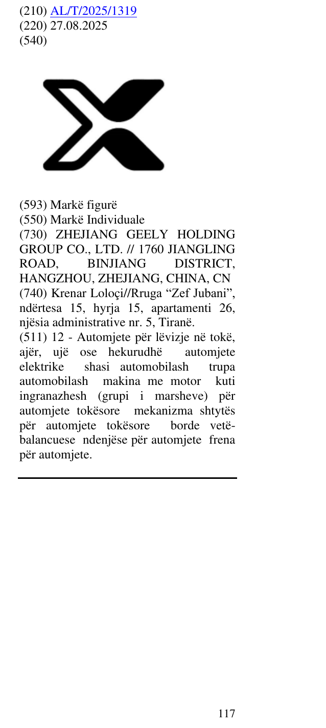 Zëri i markës X në buletin
