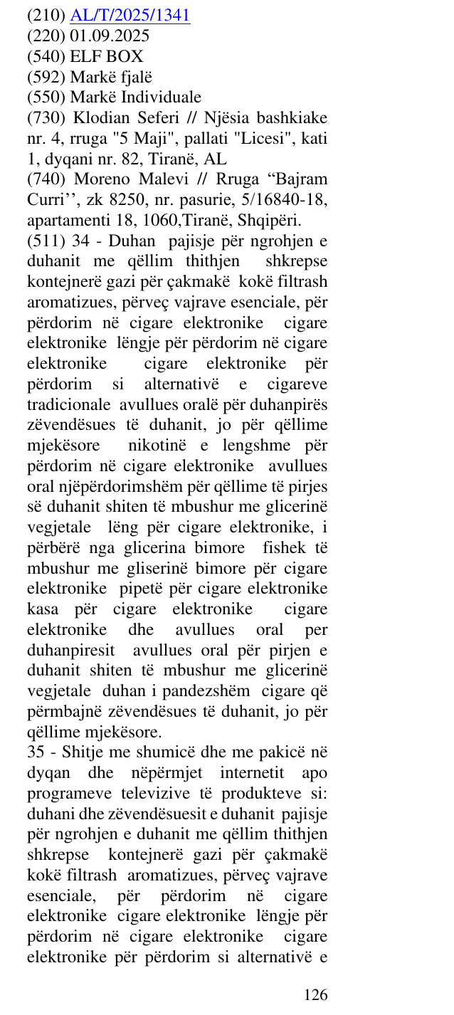 Zëri i markës ELF BOX në buletin