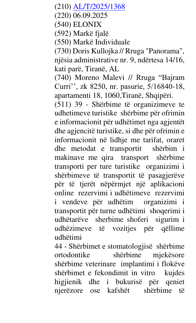 Zëri i markës ELONIX në buletin