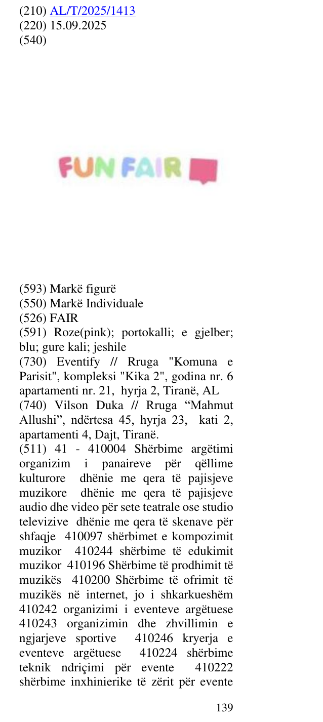 Zëri i markës FAIR në buletin