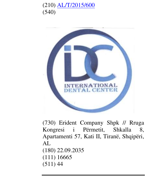 Zëri i markës International Dental Center në buletin
