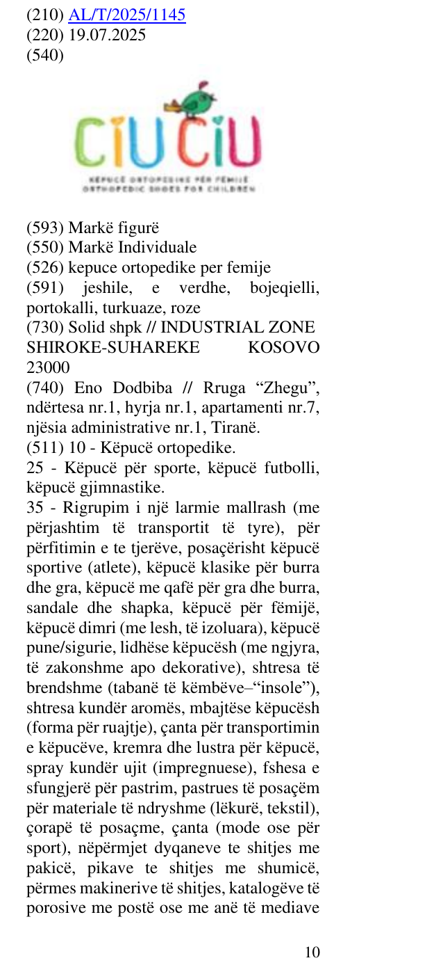 Zëri i markës kepuce ortopedike per femije në buletin