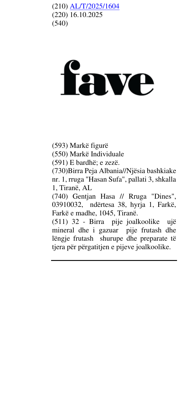 Zëri i markës fave në buletin