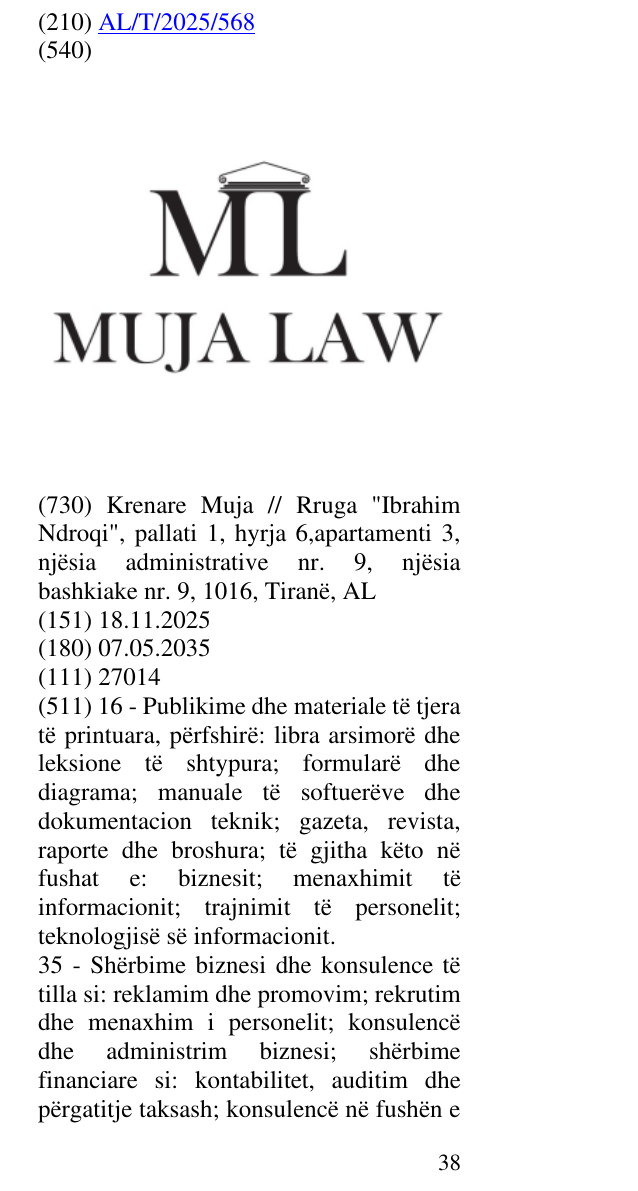 Zëri i markës LAW në buletin