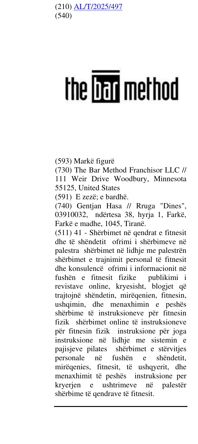 Zëri i markës the bar method në buletin