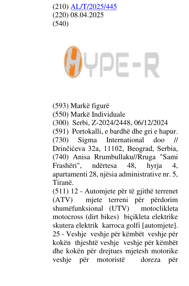 Zëri i markës Hype-r në buletin