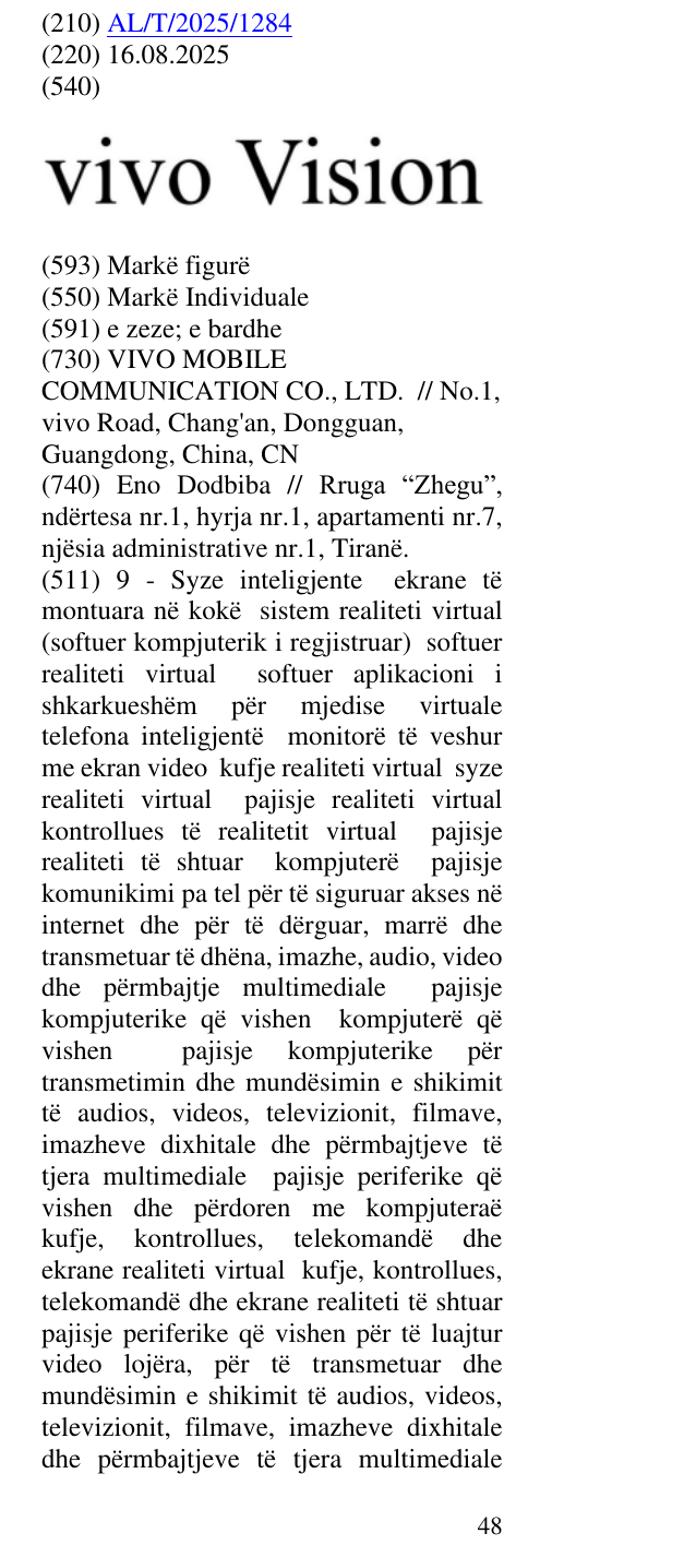 Zëri i markës vivo vision në buletin