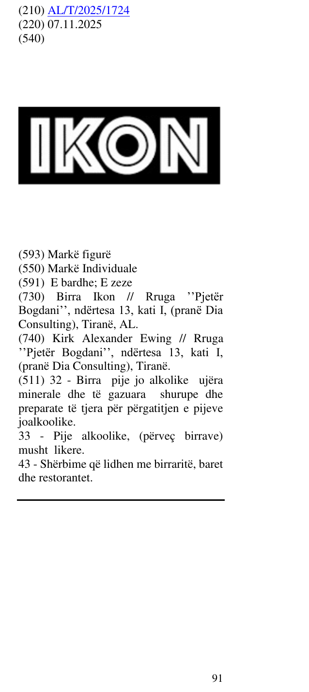 Zëri i markës IKON në buletin
