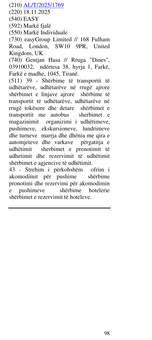 Zëri i markës EASY në buletin