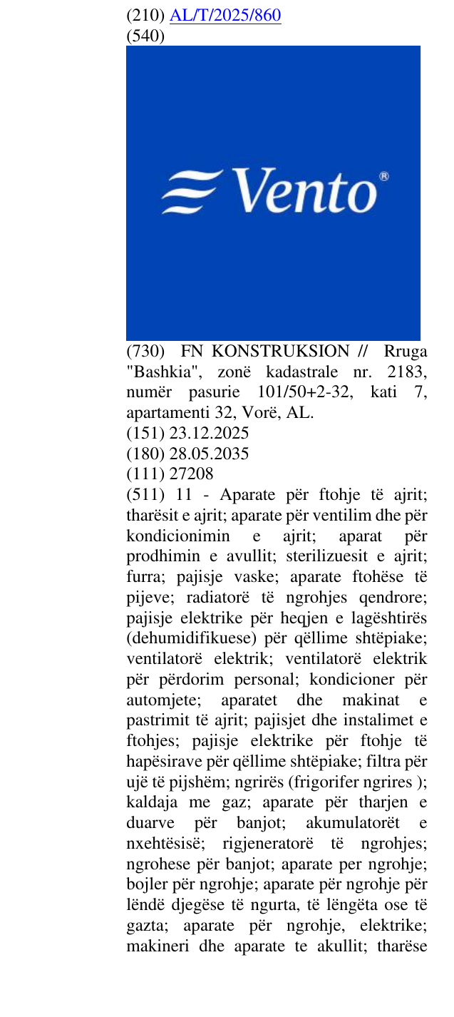 Zëri i markës ® në buletin