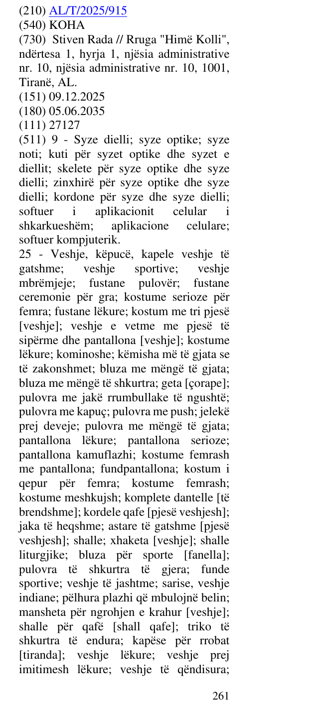 Zëri i markës KOHA në buletin