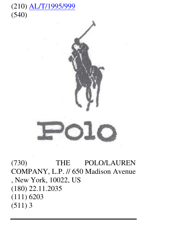 Zëri i markës POLO & POLO PLAYER në buletin