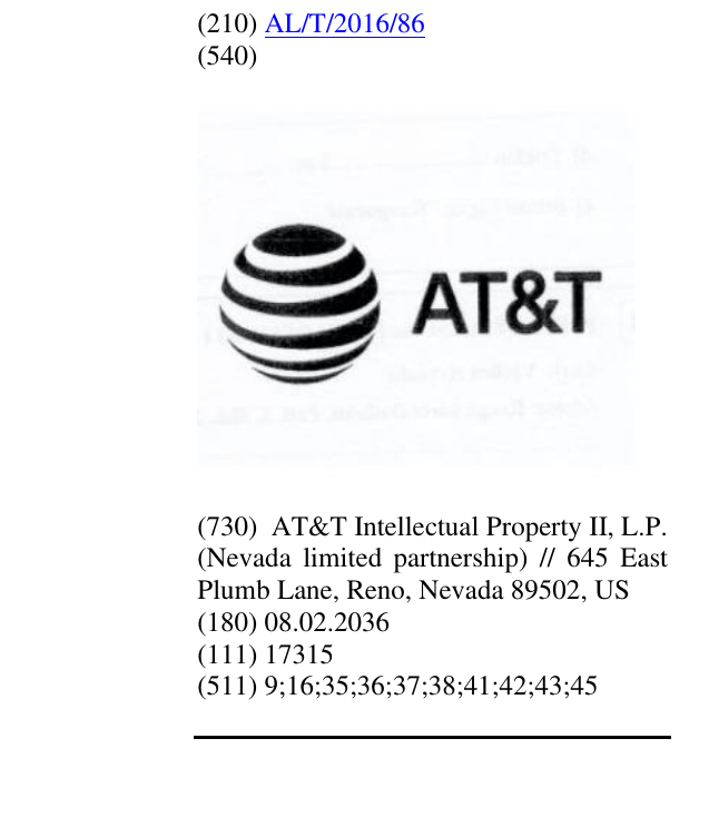 Zëri i markës AT&T në buletin