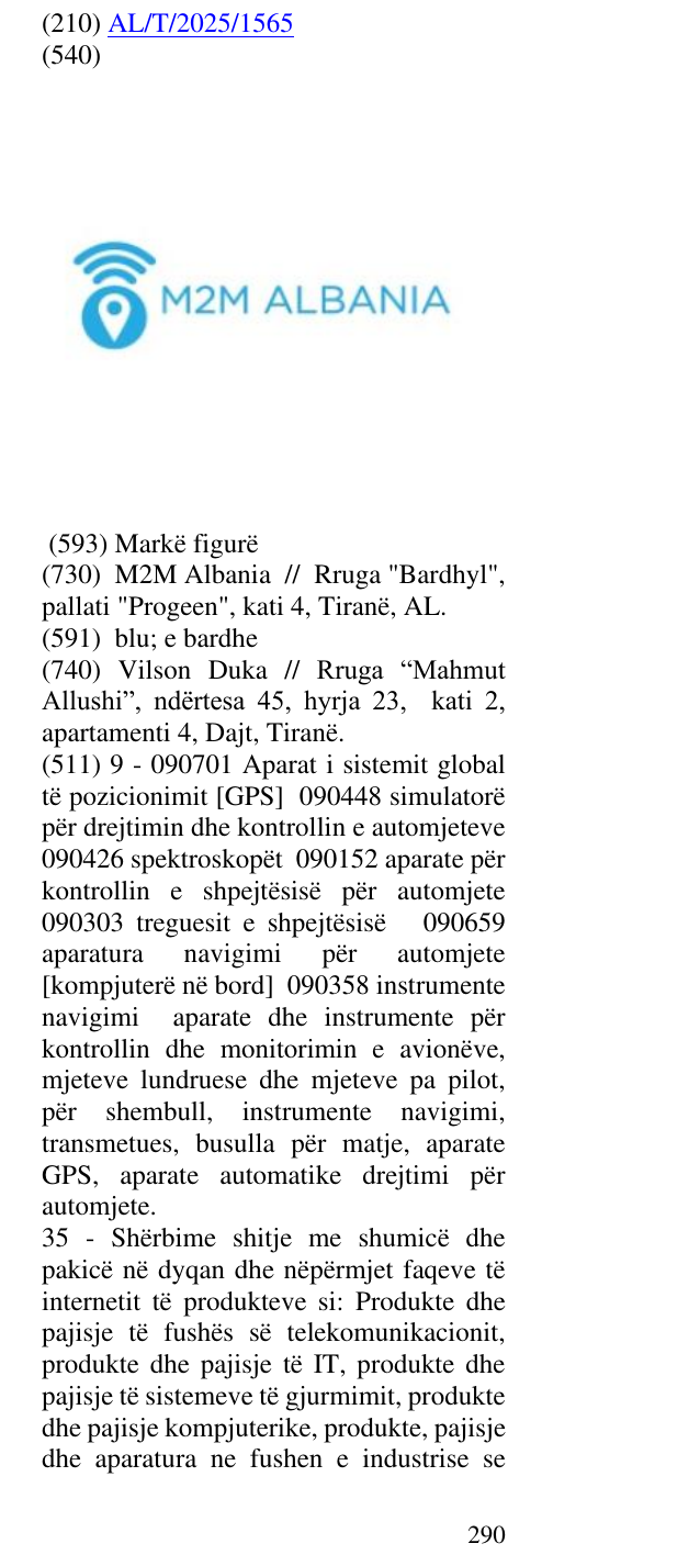 Zëri i markës M2M ALBANIA në buletin
