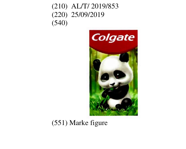 Zëri i markës COLGATE PANDA në buletin