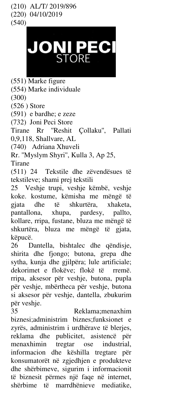 Zëri i markës Store në buletin