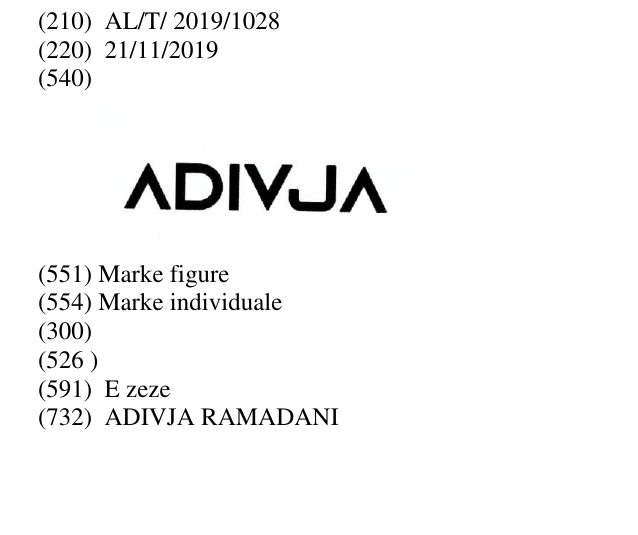 Zëri i markës ADIVJA në buletin