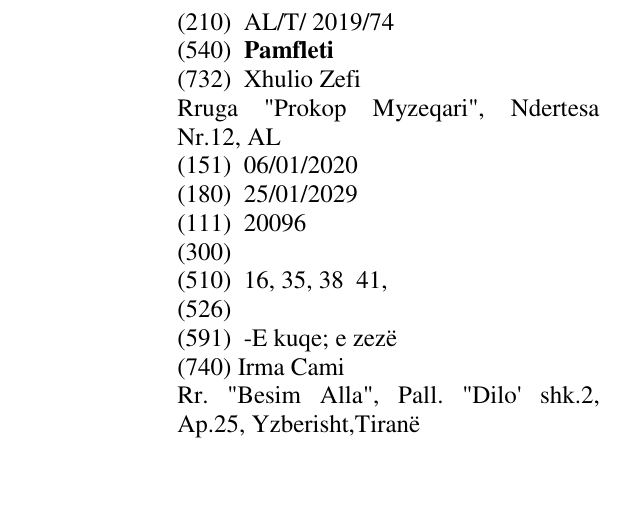 Zëri i markës Pamfleti në buletin