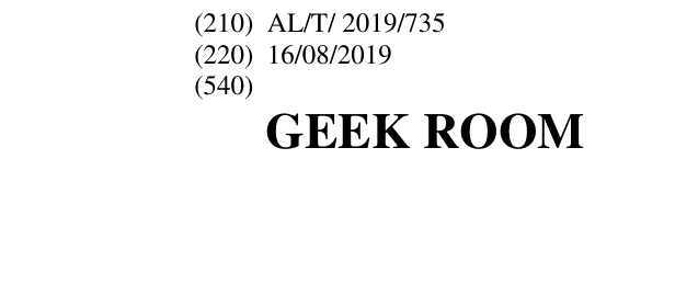 Zëri i markës GEEK ROOM në buletin