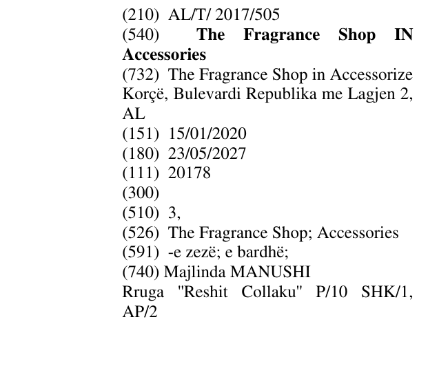 Zëri i markës The Fragrance Shop IN Accessories në buletin